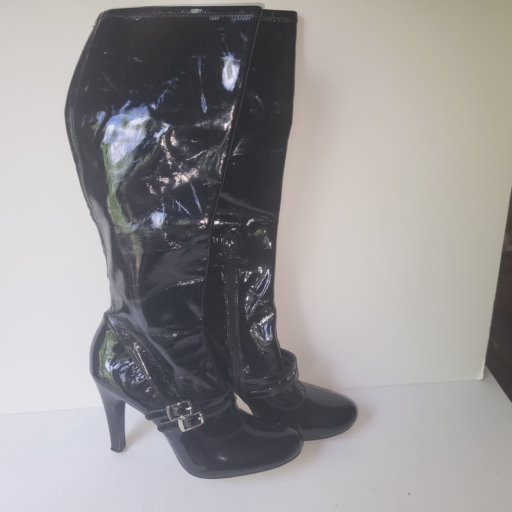 BCBGirls Shiny Black Heeled Boots